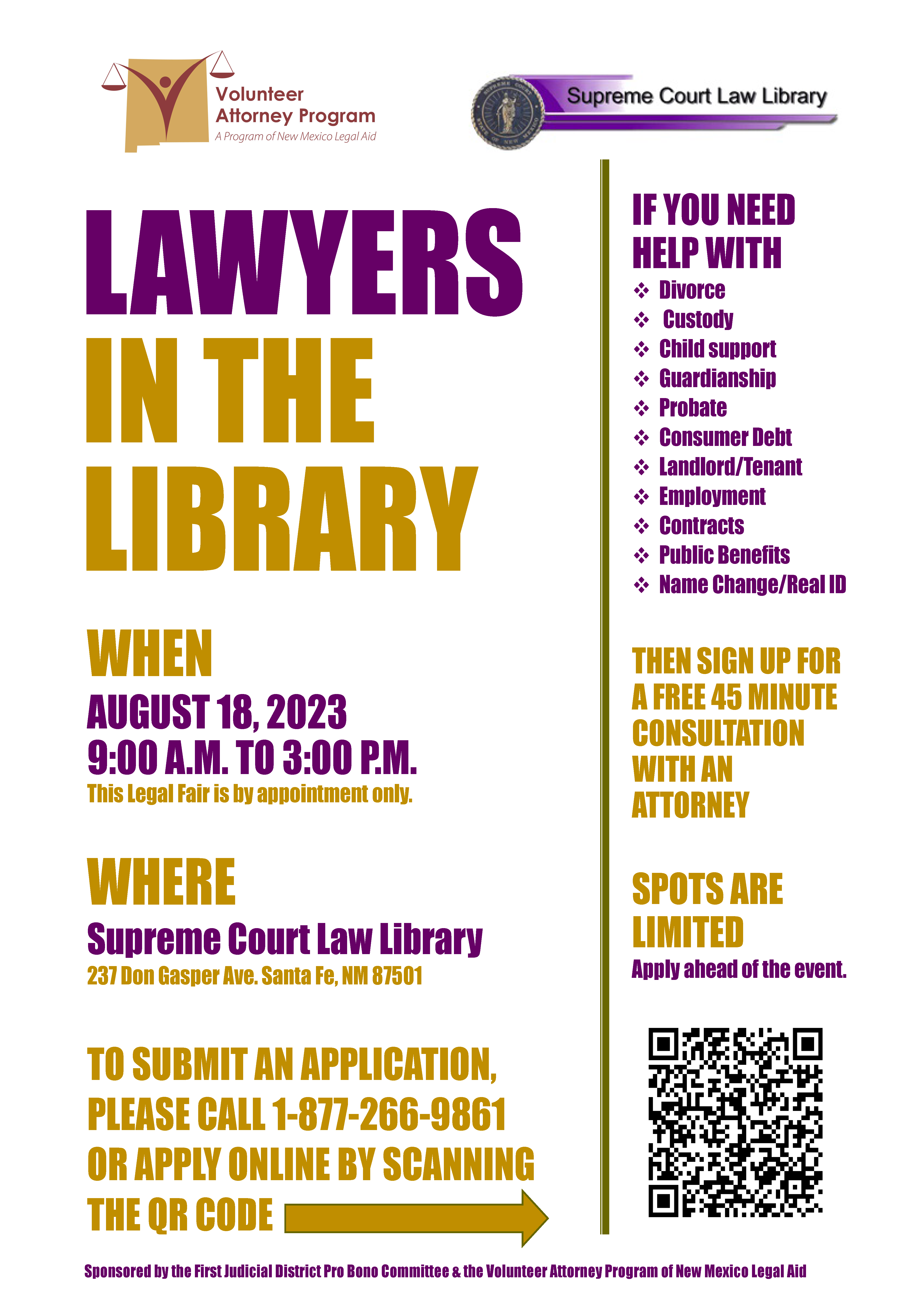 (ENG) Lawyers in the Library Flyer