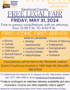 May 31, 2024 Sandoval County Legal Fair_English